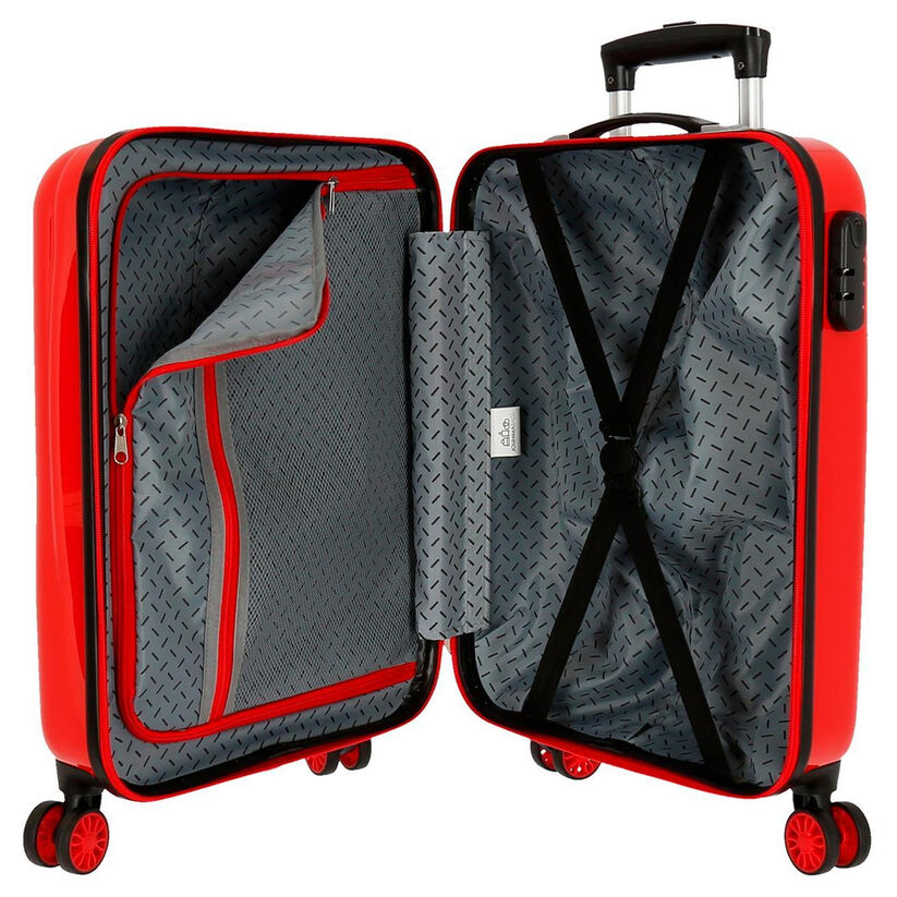 Maleta trolley roja de ABS con diseño de Hello Kitty y lunares blancos - 7