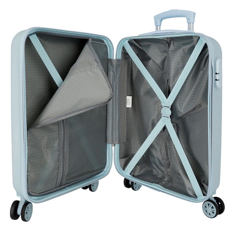 Maleta trolley Movom Best Wishes azul claro con corazones - 5