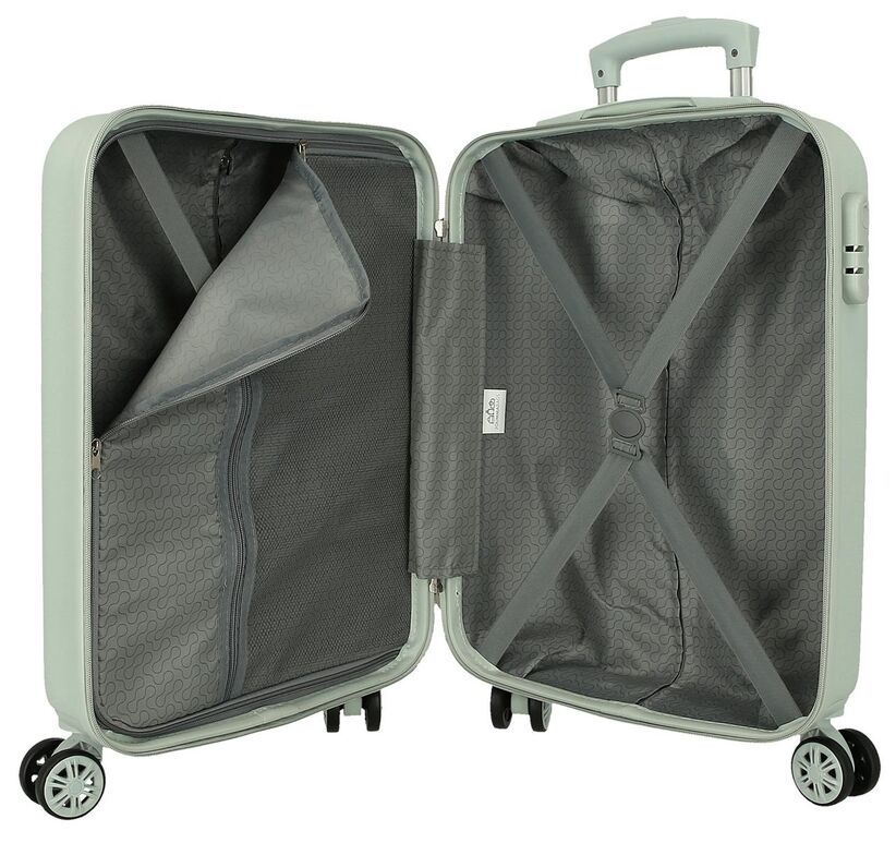 Maleta trolley Movom Forest Menta con estampado de animales del bosque - 5