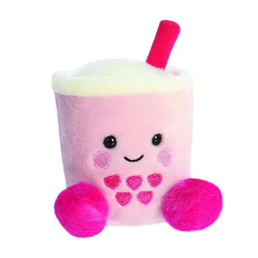 Peluche Bubble Tea Palm Pals rosa de AURORA con pajita fucsia - 2