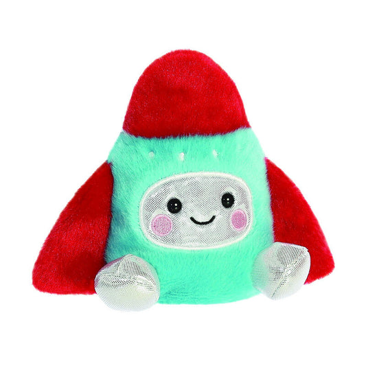 Peluche Cohete AURORA Palm Pals azul y rojo de 13 cm - 2