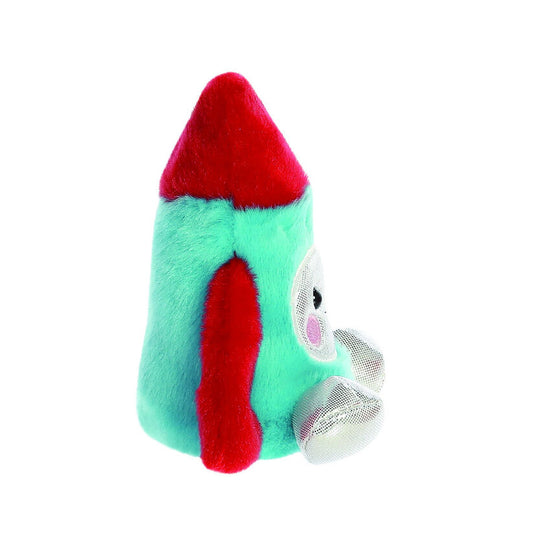 Peluche Cohete AURORA Palm Pals azul y rojo de 13 cm - 3