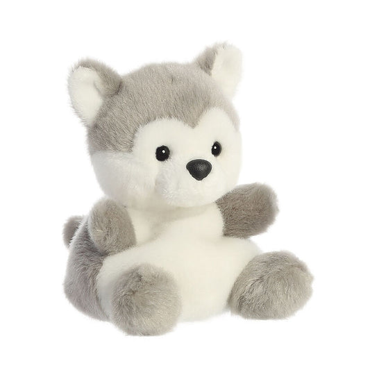 Peluche Husky AURORA Palm Pals gris y blanco de 13 cm - 2