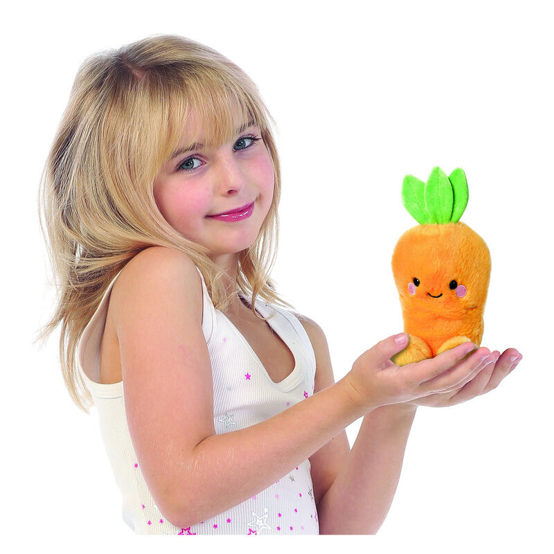 Peluche Zanahoria Palm Pals AURORA con hojas verdes - 7