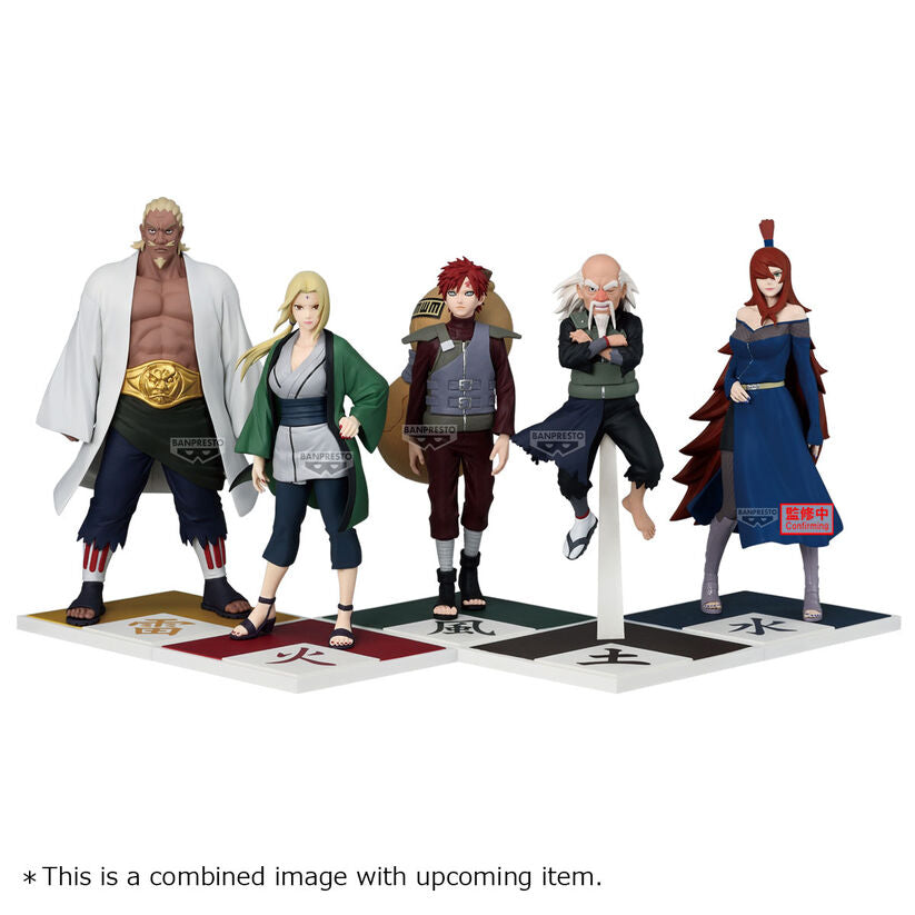 Figura de Mei Terumi Mizukage de Naruto Shippuden con vestido azul y base decorada - 5