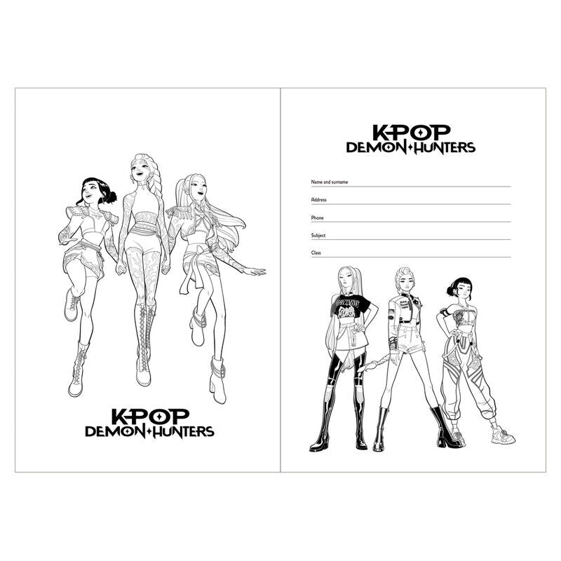 Libreta A4 KPop Demon Hunters con diseño HUNTR/X - 3