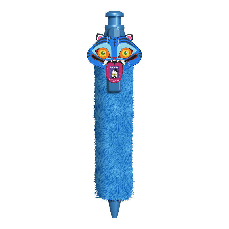 Bolígrafo de peluche azul con diseño de Derpy de KPop Demon Hunters