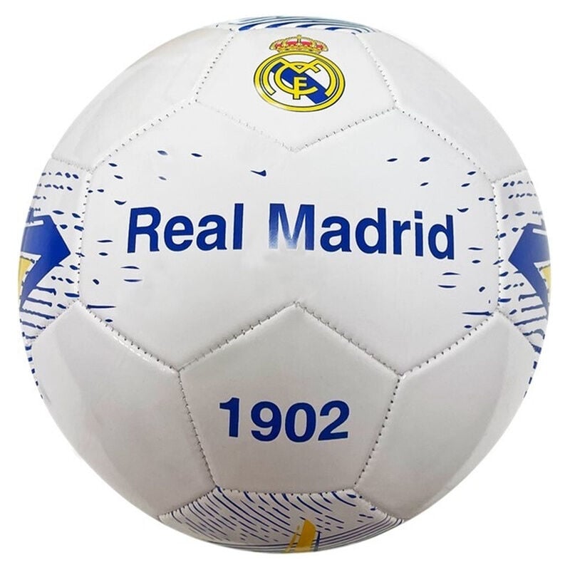 Balón Real Madrid 1902 blanco y azul con escudo