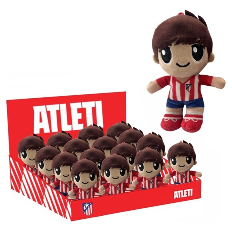 Peluche chico del Atlético de Madrid con camiseta rojiblanca