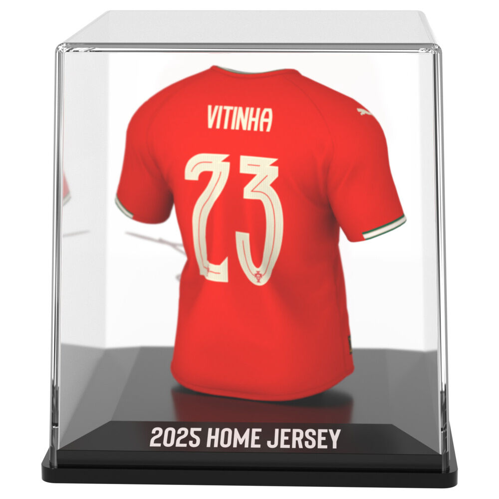 Figura mini camiseta roja de Vitinha Portugal con estuche transparente - 4