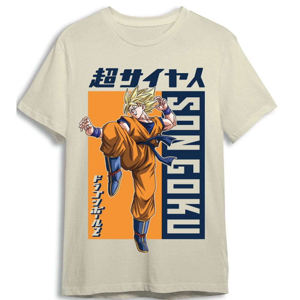 Camiseta crema de Goku Super Saiyan de Dragon Ball Super