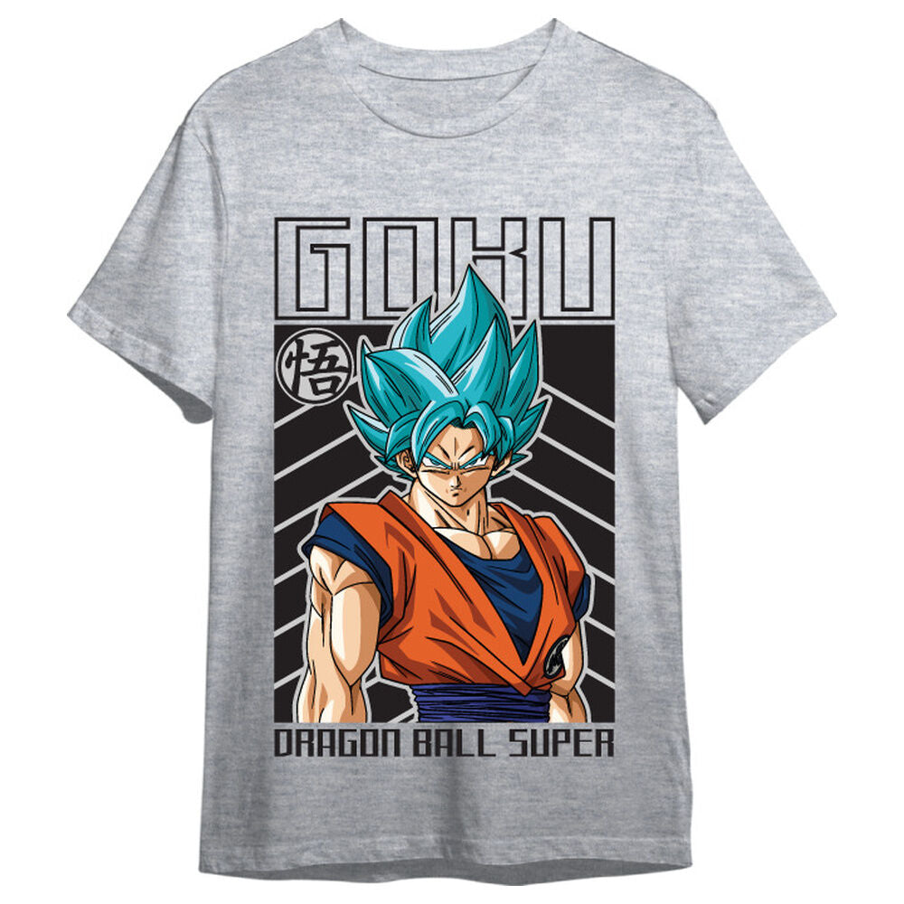 Camiseta gris de Goku Dragon Ball Super con estampado frontal - 4