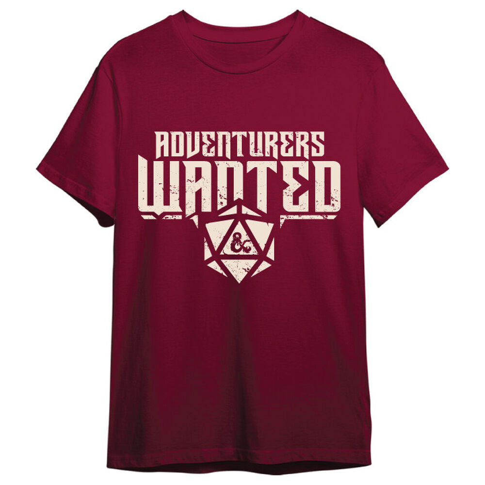 Camiseta granate Dungeons & Dragons Adventurers Wanted para adulto
