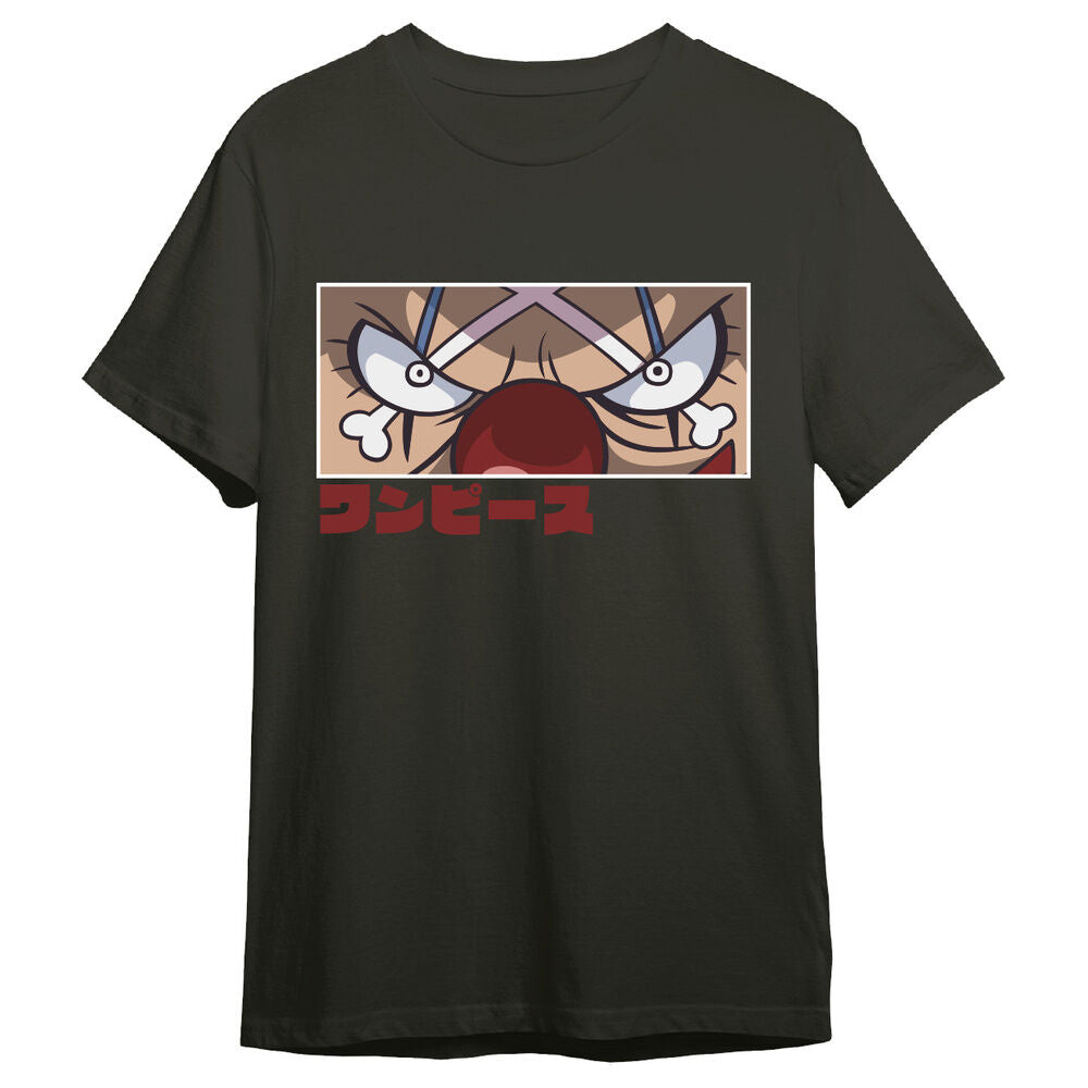 Camiseta negra de One Piece con diseño frontal Buggy Eyes - 4