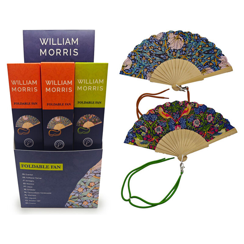 Abanicos plegables William Morris con estampados florales surtidos