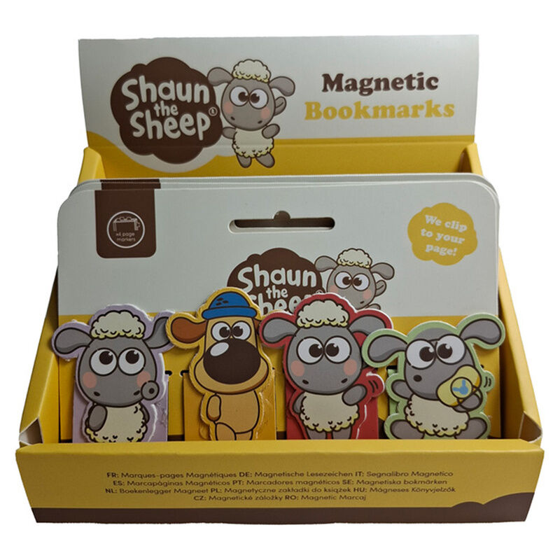 Set de marcapáginas magnéticos Shaun the Sheep con varios personajes