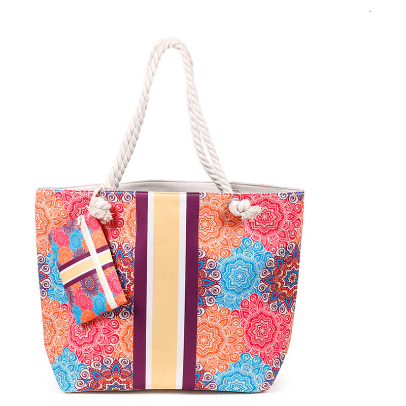 Bolsa de playa PUCKATOR con estampado mandala y neceser a juego - 2