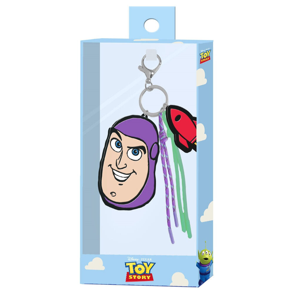 Llavero charm de Buzz Lightyear de Toy Story con anilla y detalles colgantes