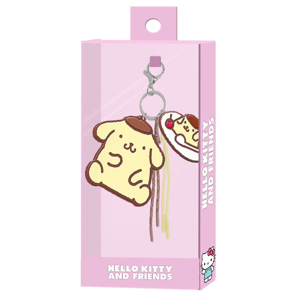 Llavero charm de Pompompurin en caja rosa de Hello Kitty and Friends