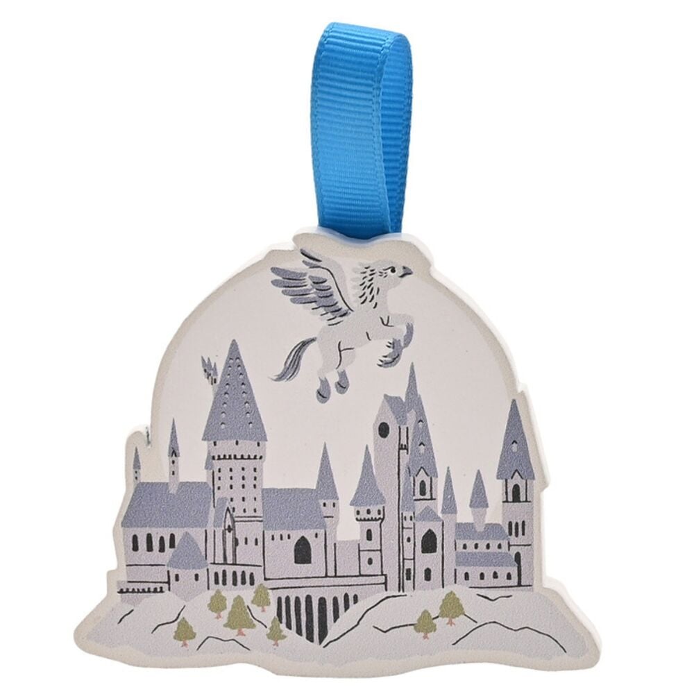 Mini colgador de Hogwarts con castillo y cinta azul