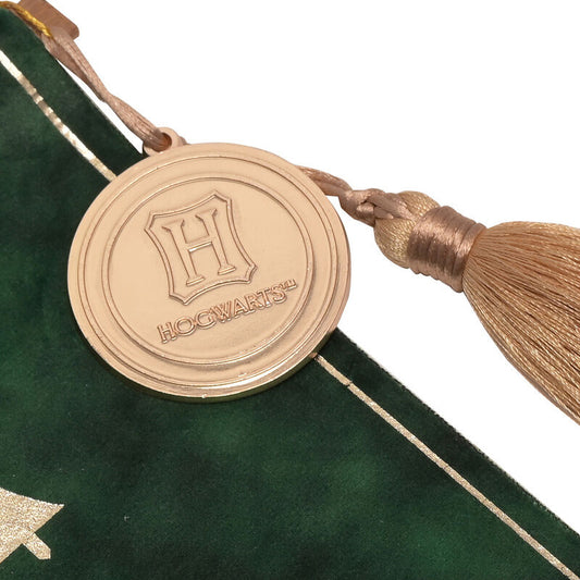 Banderín verde y dorado de Slytherin con escudo de Harry Potter - 2