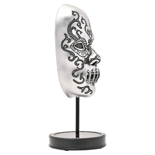 Figura de máscara de Mortífago Harry Potter sobre soporte negro - 2