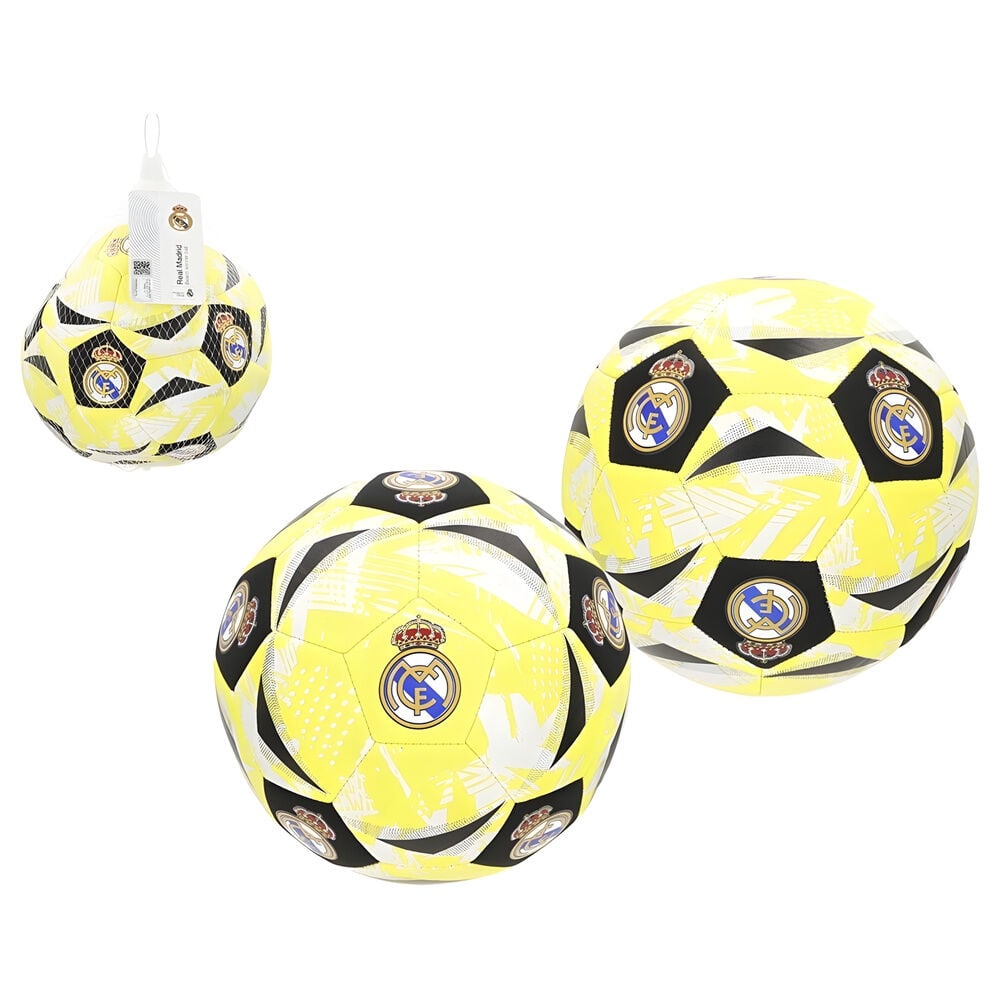 Balón de fútbol playa Real Madrid amarillo y negro