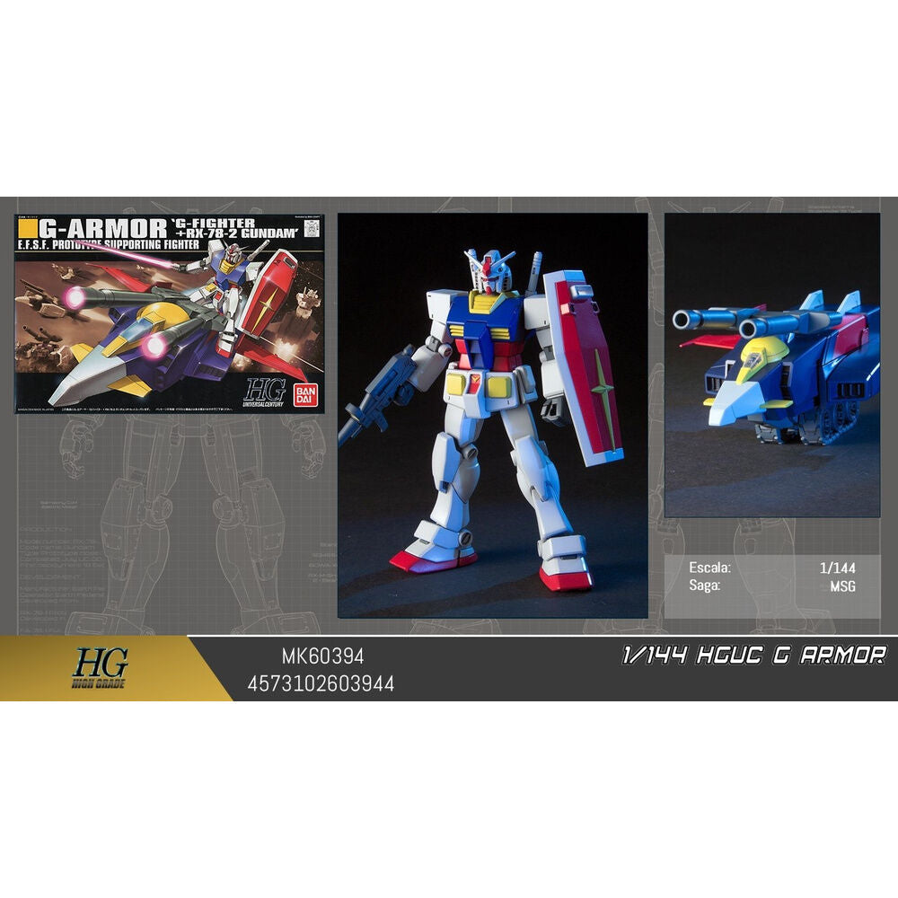 Maqueta HGUC 1/144 G-Armor G-Fighter de Mobile Suit Gundam
