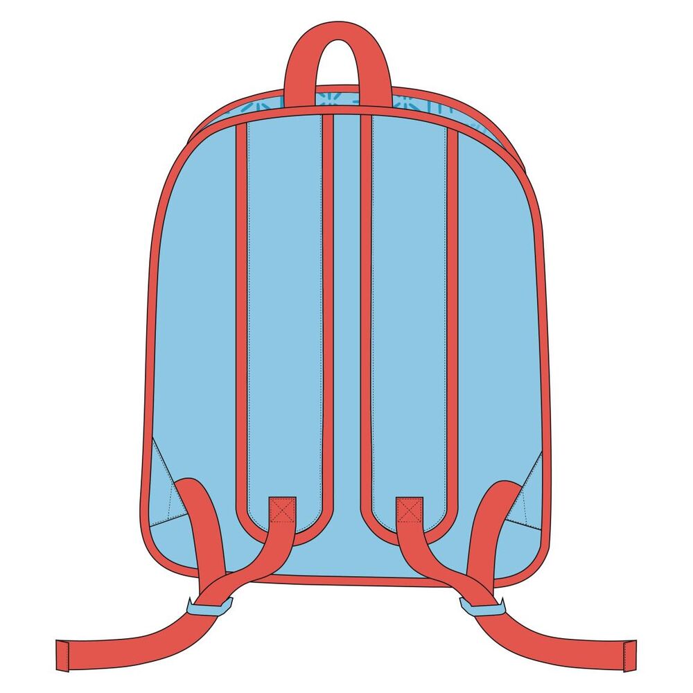 Mochila infantil 3D de Vaiana Moana Disney en azul y rojo - 2