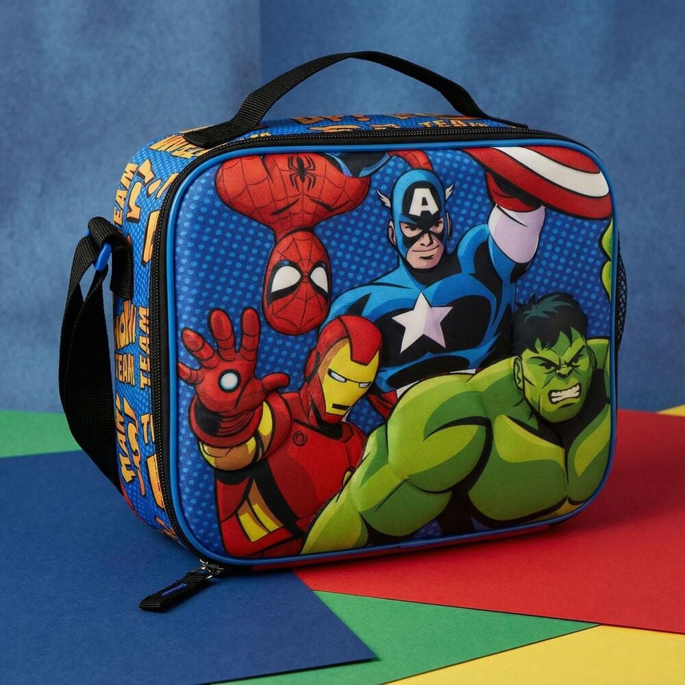 Bolsa portameriendas 3D de Los Vengadores Marvel con Spider-Man, Capitán América, Iron Man y Hulk - 6