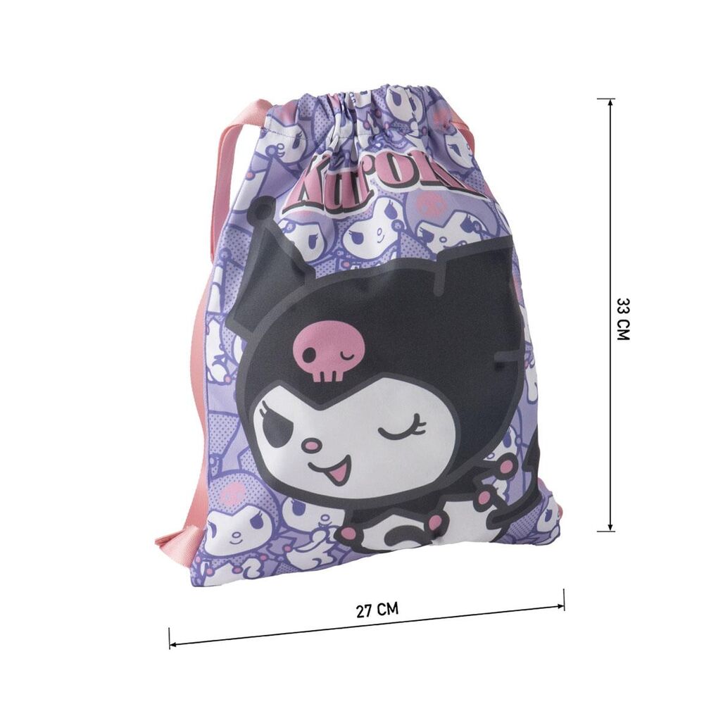 Saco Kuromi Hello Kitty con estampado lila y rosa - 6