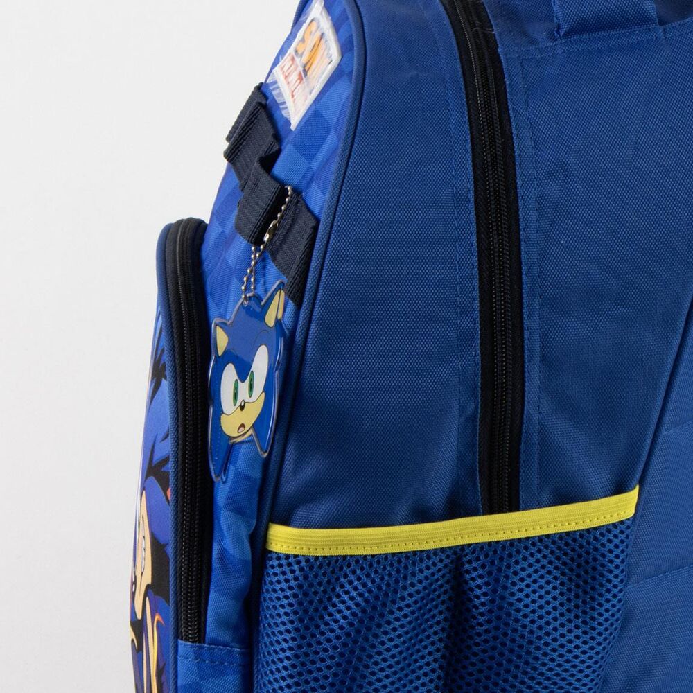 Mochila escolar azul de Sonic the Hedgehog adaptable a trolley - 6