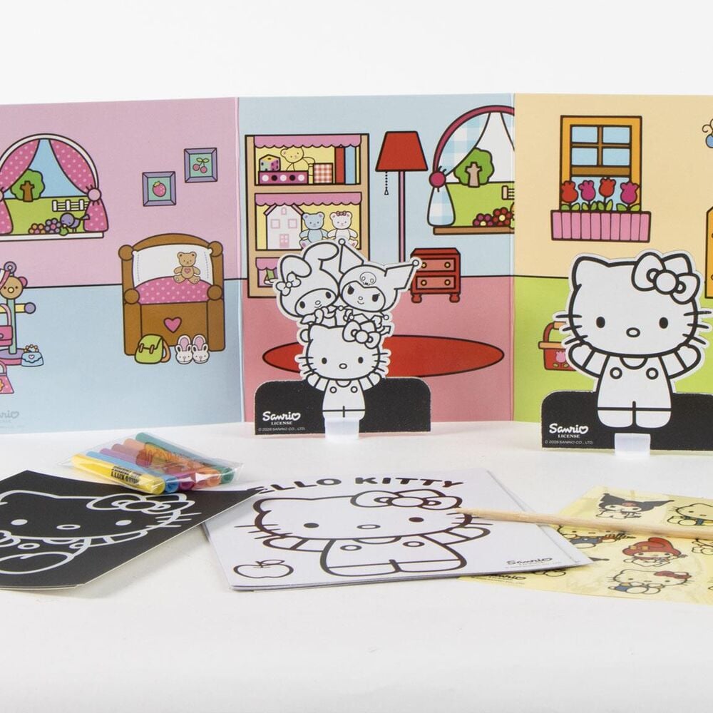 Bolso set coloreable Hello Kitty and Friends con láminas y útiles de color - 4