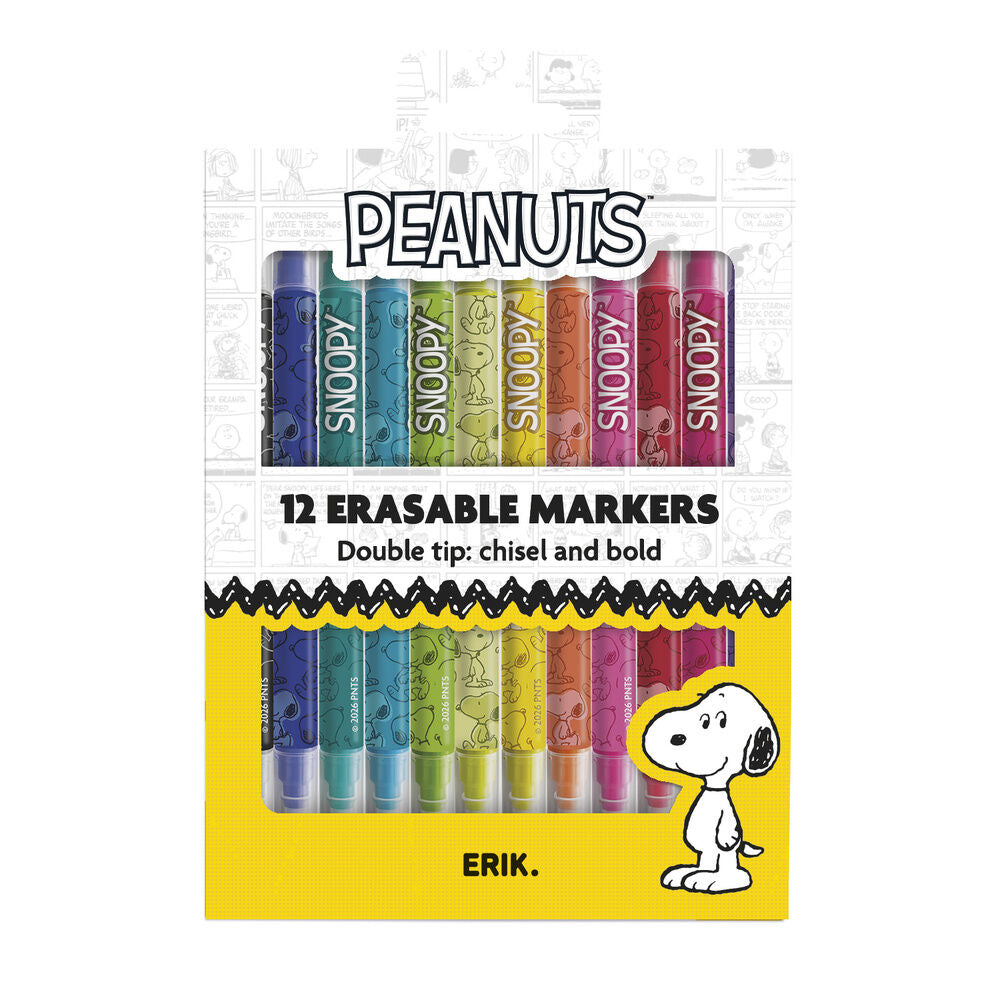 Set de 12 rotuladores borrables ERIK con diseño de Snoopy - 2