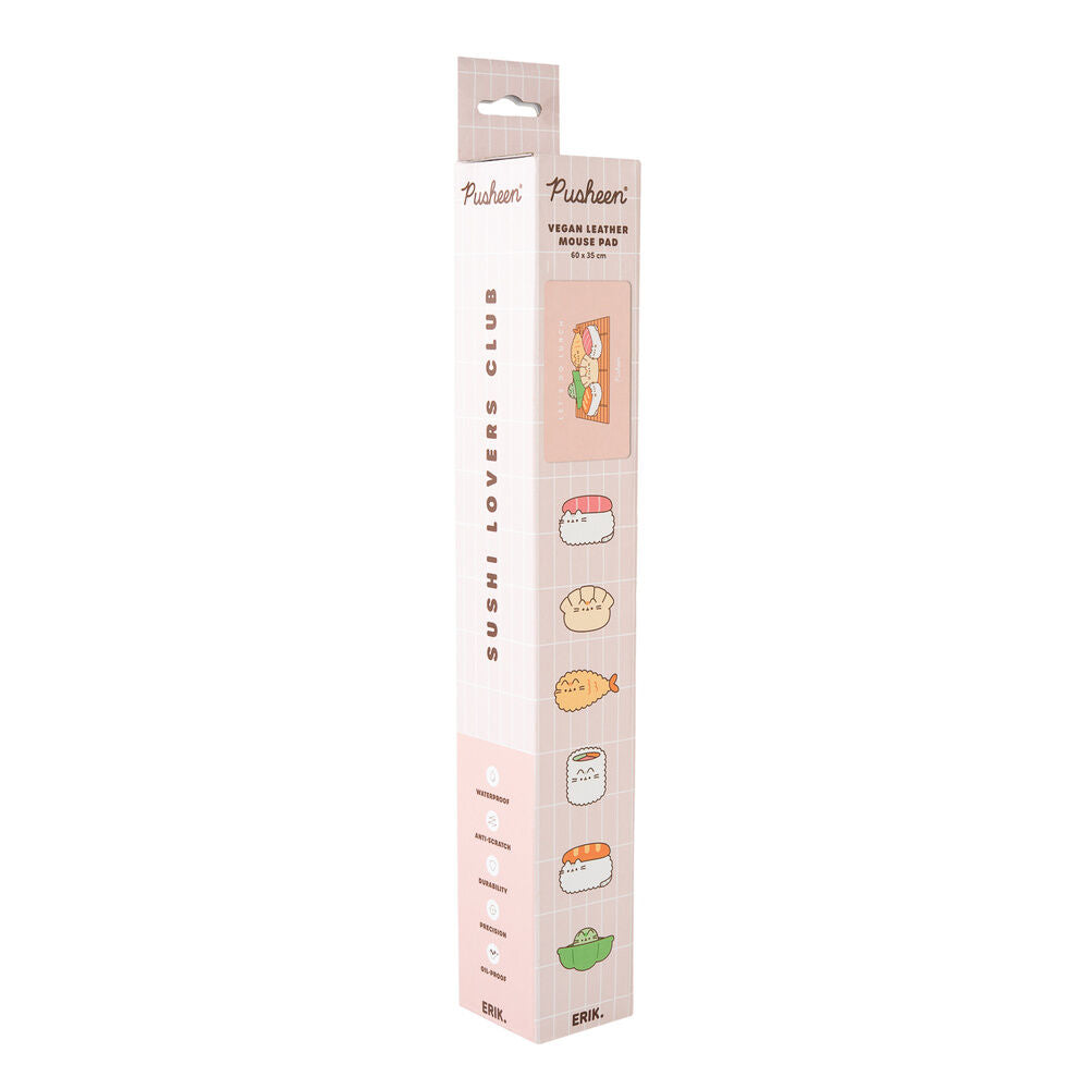 Alfombrilla gaming rosa Pusheen Sushi Roll de 35 x 60 cm - 3