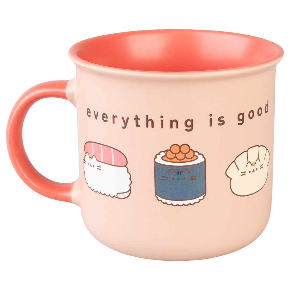 Taza rosa y coral Pusheen Sushi Roll de ERIK - 3