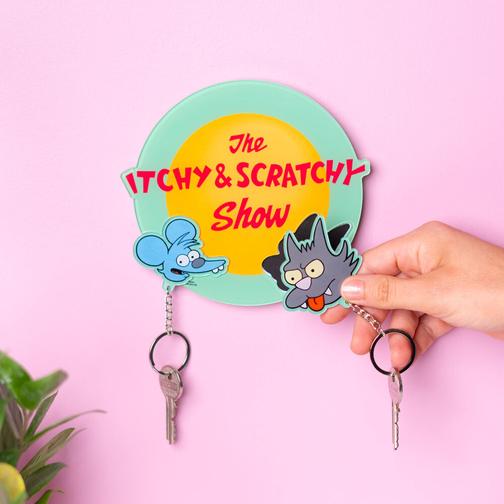 Colgador de llaves ERIK de Itchy y Scratchy con dos llaveros - 7