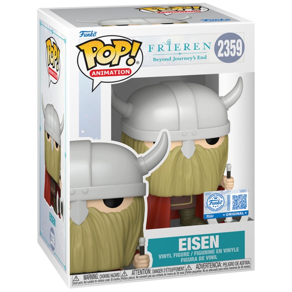 Figura Funko POP! de Eisen con casco, barba, capa roja y hacha - 2