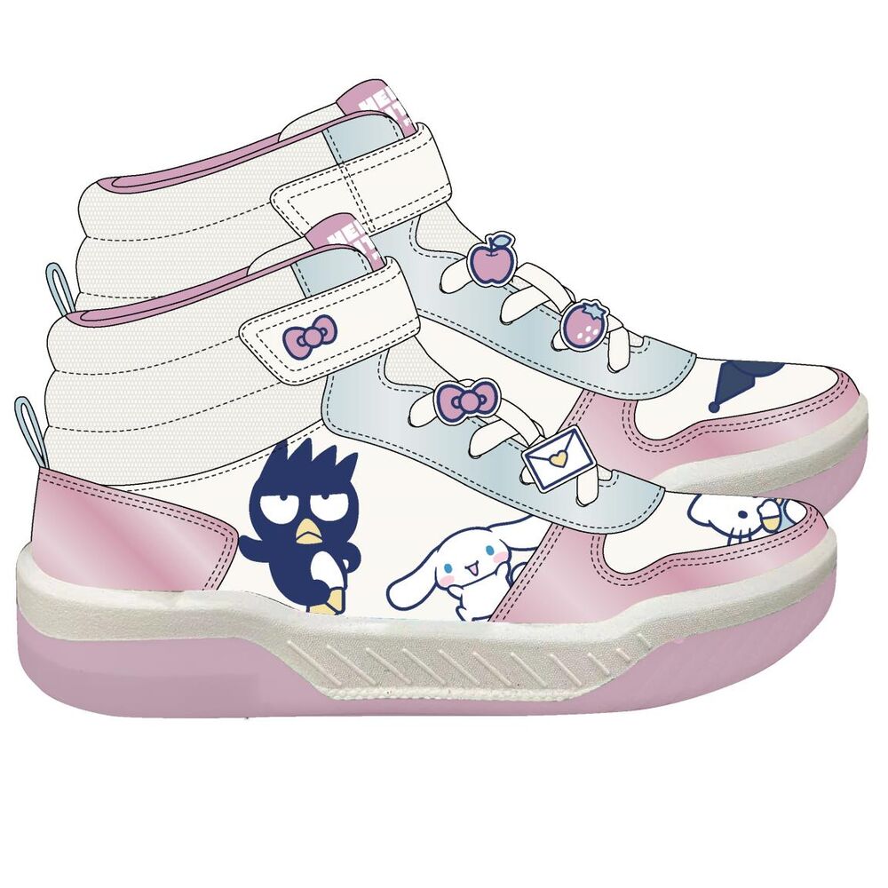 Deportivas con luces Hello Kitty and Friends en rosa, blanco y azul claro
