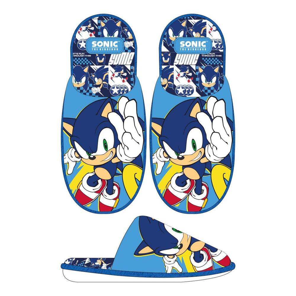 Pantuflas azules de Sonic the Hedgehog