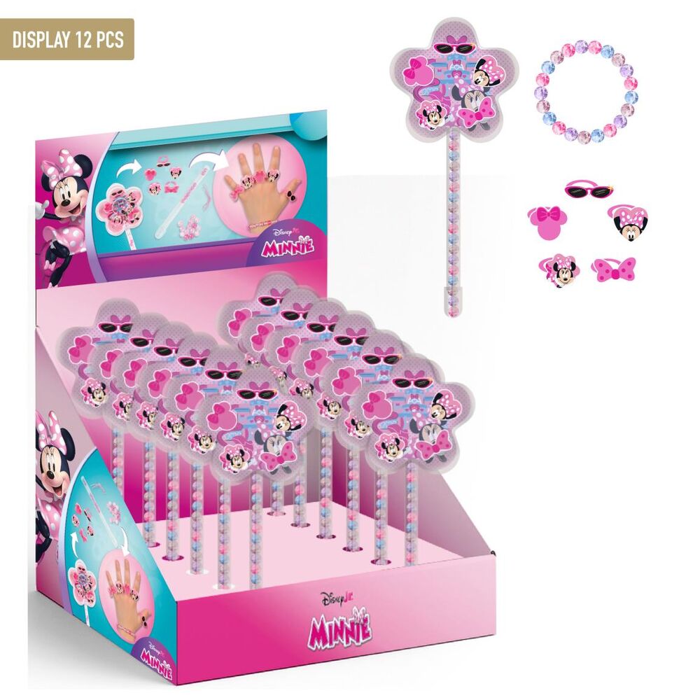 Set de bisutería Minnie Disney en tonos rosas