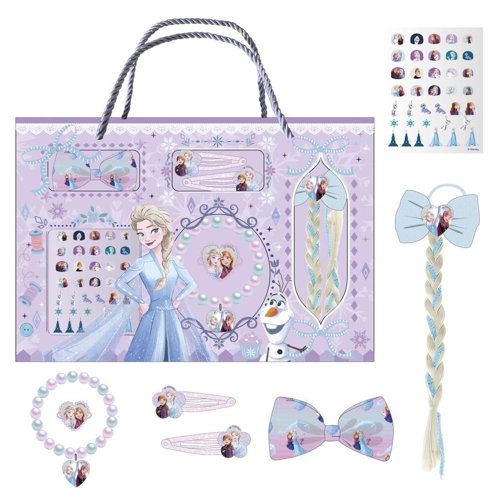 Set de belleza Frozen Disney Cerdá con lazo y accesorios para el pelo