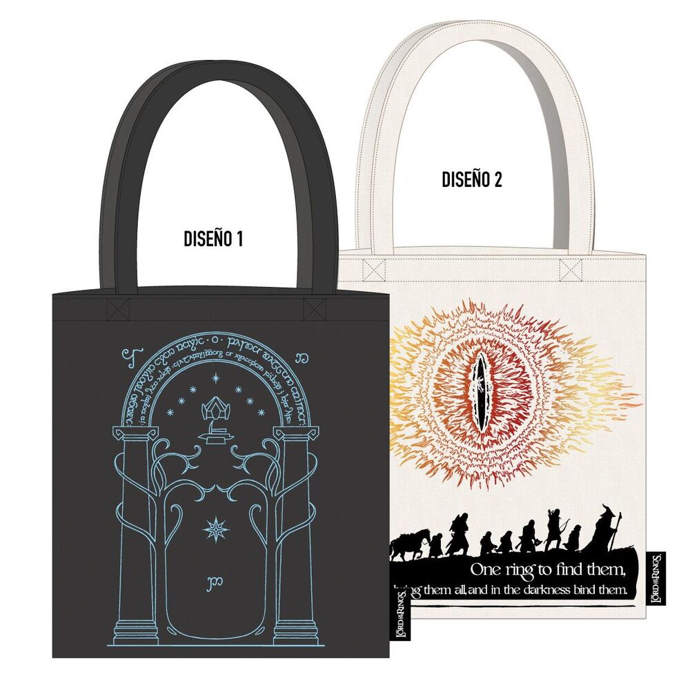 Bolsa shopping surtida de El Señor de los Anillos con dos diseños