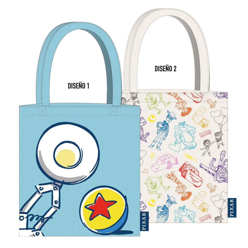 Bolsa shopping Disney Pixar CERDÁ con diseño surtido