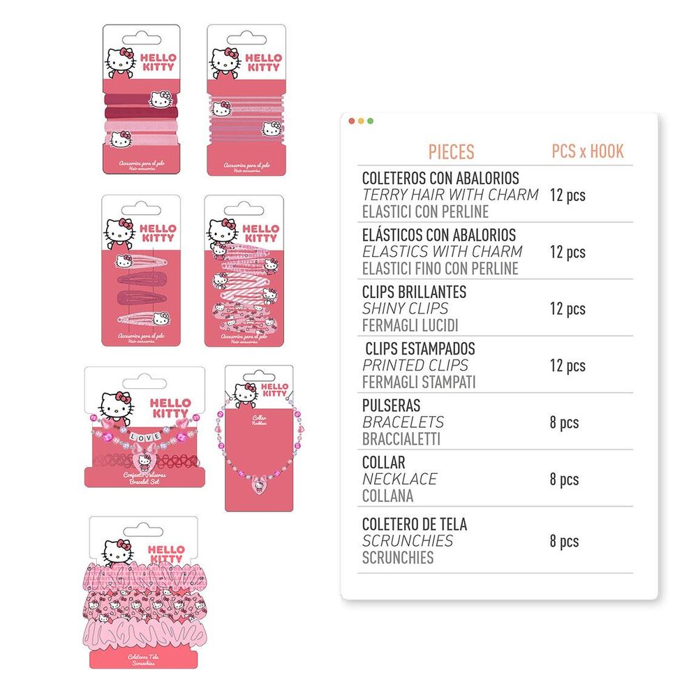 Accesorios para el pelo Hello Kitty en tonos rosas - 2