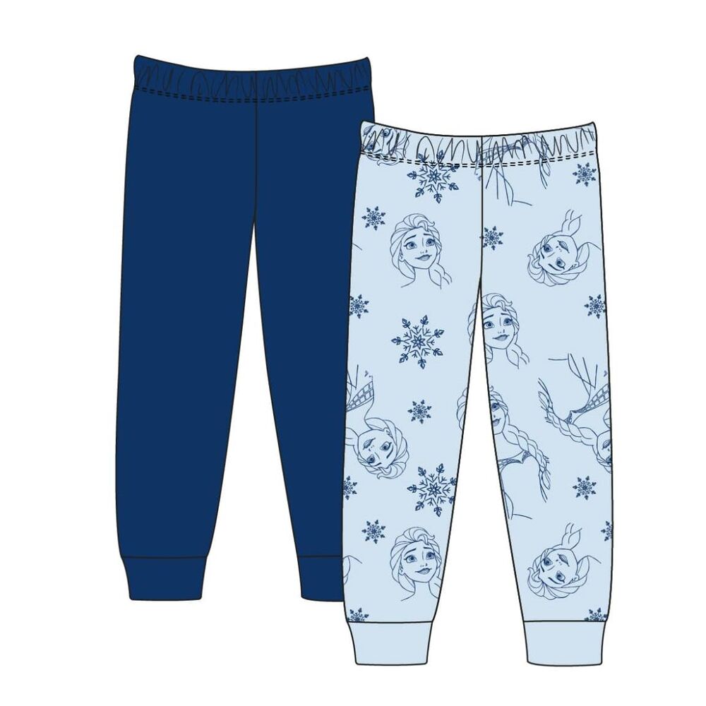 Set de dos pantalones Frozen Disney con estampados de Elsa y Olaf - 2