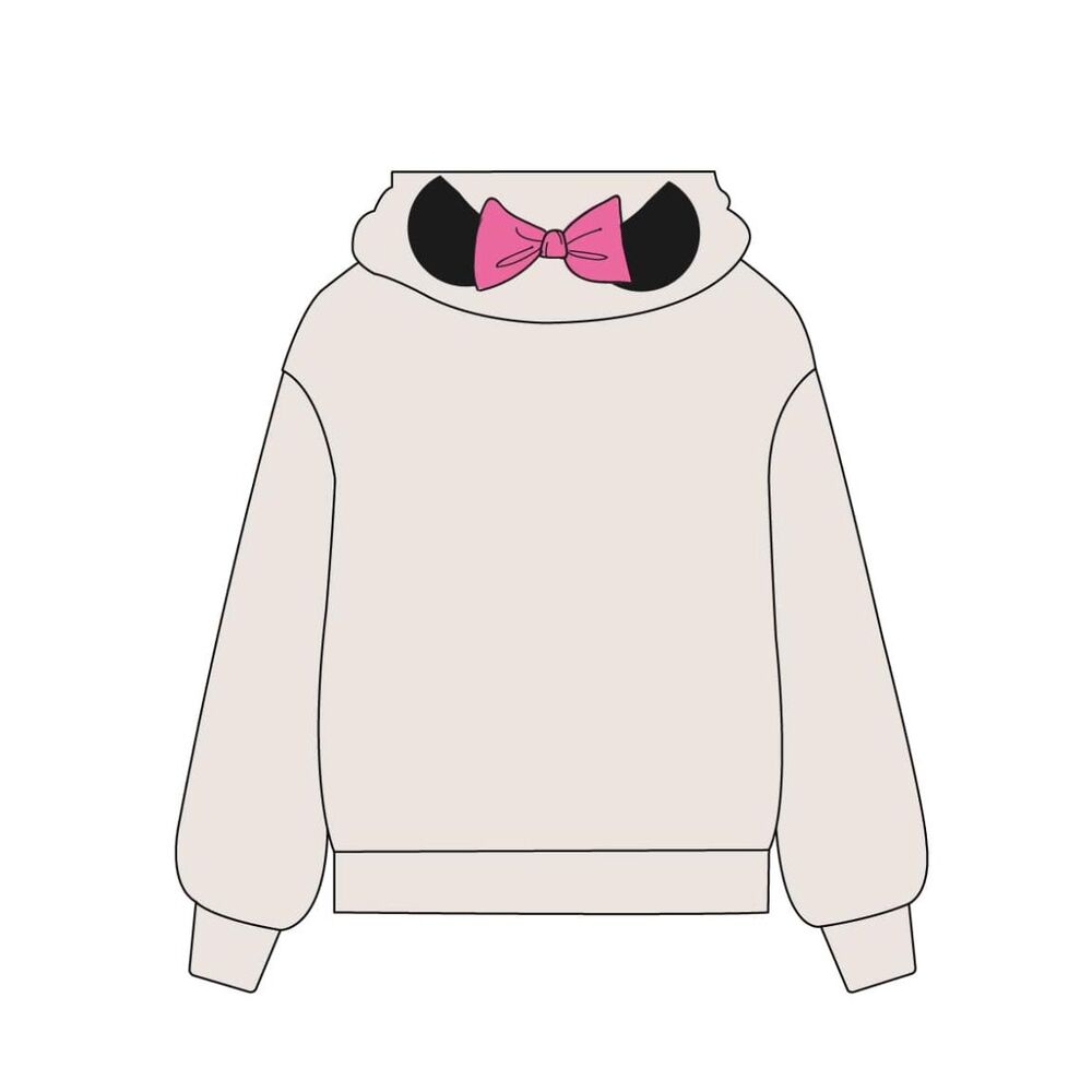 Sudadera rosa de Minnie Disney con capucha y cremallera - 2