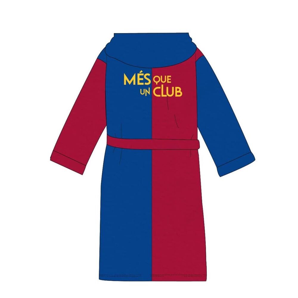 Bata F.C. Barcelona azul y granate con capucha y cinturón - 2