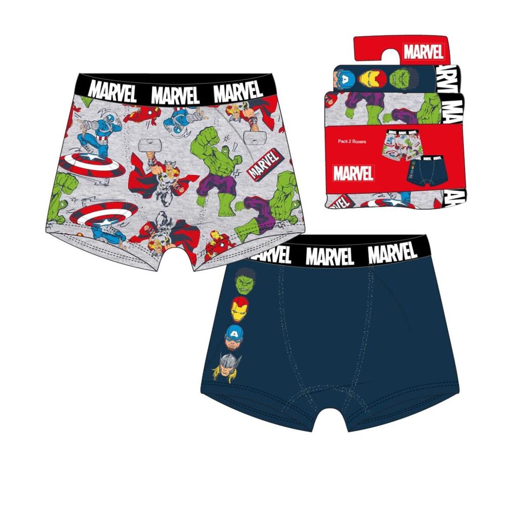 Set de 2 bóxers Marvel Los Vengadores con diseños de superhéroes - 2
