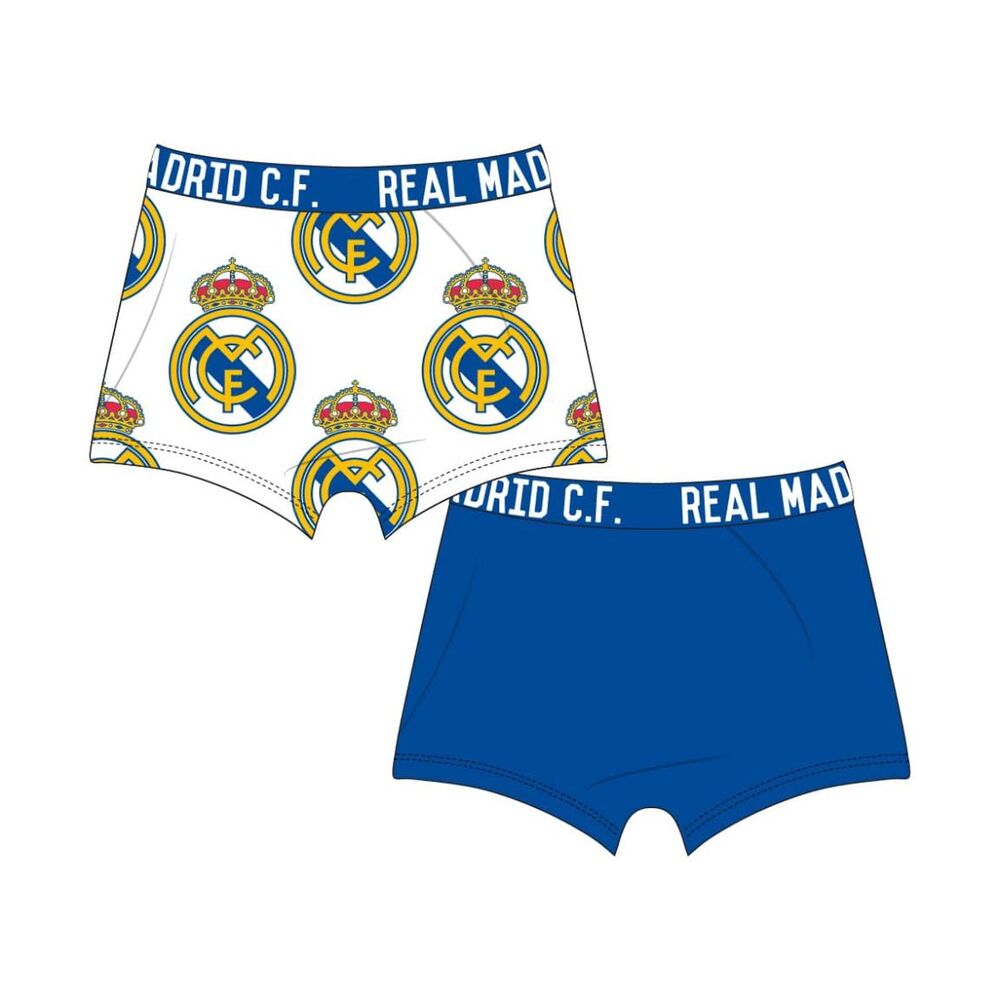 Set de 2 boxers Real Madrid en blanco y azul - 2